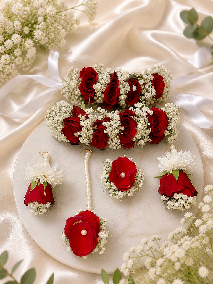 Red Rose & Gypsophila Set