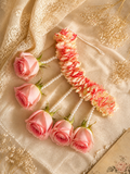 Handcrafted Rose & Pearl Fusion Floral Hair