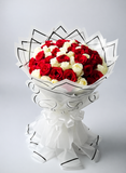 100 Flowers mix (Red,White) Bouquet