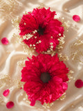 Crimson Bloom Silk Gajray